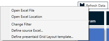 Refresh menu
