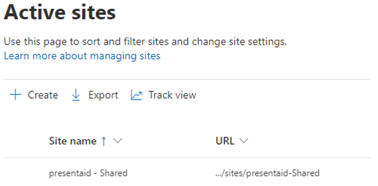 New SharePoint Site