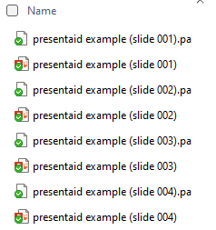 Slide Library Split Output Files