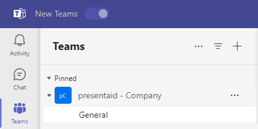 Teams General Tab