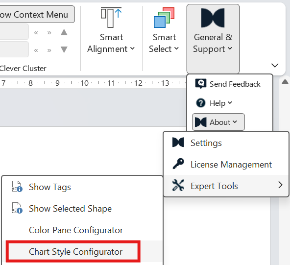 Expert Tools menu